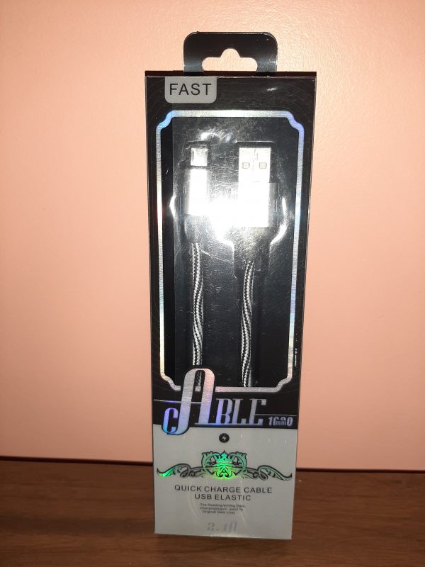 Cable de Datos/Cargador V8 Micro Usb 100 cm Quick Charger Cable USB Elastic - Image 4