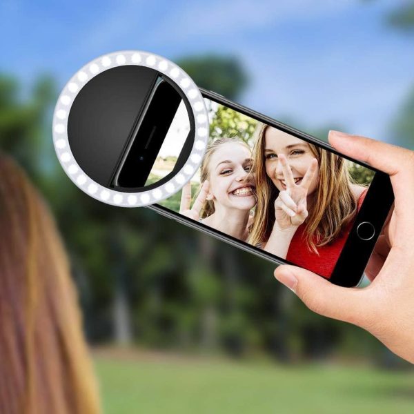Anillo de luz LED Universal para Selfie, 8.5cm. MOBILE+ MB-RL85 Color Blanco