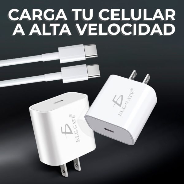 Cargador Adaptador de Carga Rápida 20W para Dispositivos con USB-C - Image 4