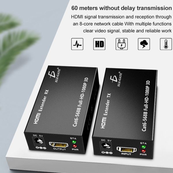 Kit de Extensores de HDMI UTP CAT 6 1080p 60 Metros - Image 4