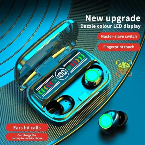 Audífonos Bluetooth Inalámbricos M100Pro con Pantalla LED de Alimentación - Perfectos para Gimnasio, Deportes y Juegos, Resistencia al Agua IP55 - ¡Experiencia Auditiva Inigualable! - Image 2