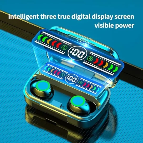 Audífonos Bluetooth Inalámbricos M100Pro con Pantalla LED de Alimentación - Perfectos para Gimnasio, Deportes y Juegos, Resistencia al Agua IP55 - ¡Experiencia Auditiva Inigualable! - Image 5